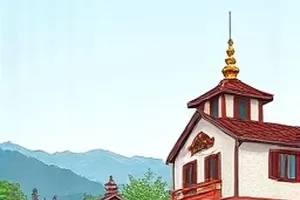 《河对岸的邮局》封面：河岸边的绿皮邮箱与一座小桥