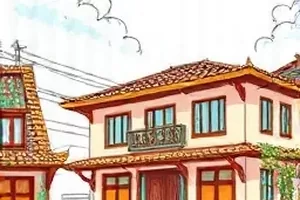 《半座城池》封面：城墙残垣与远山剪影