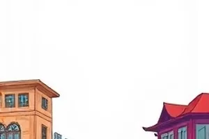 《灯塔与鲸》封面：海面跃出的鲸与远处的灯塔