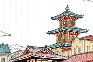 《长街灯火录》封面：老街两侧亮起的灯笼与石板路