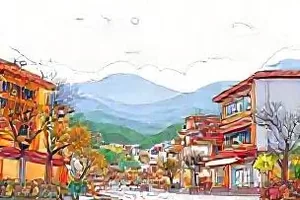 《铁轨尽头的海》封面：延伸入海的铁轨与晚霞